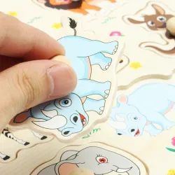 Les animaux de caricature - jouets de puzzle pour enfants
